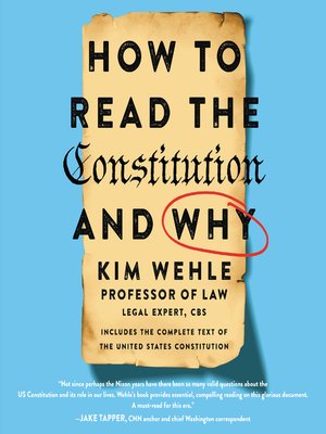 cover image of How to Read the Constitution—and Why
